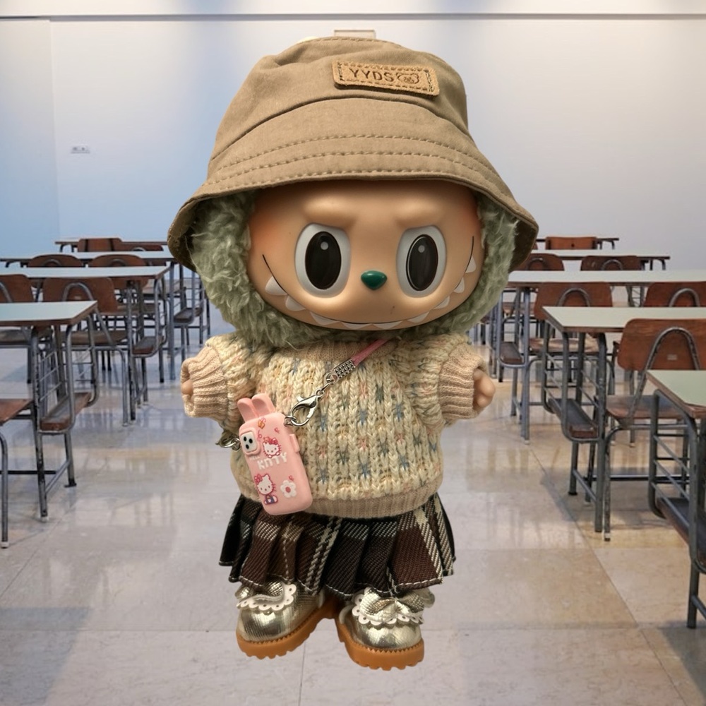 ONE AUTHENTIC LABUBU WITH CLOTHES - Picture 1 of 1